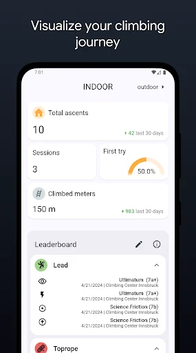 Climbing Tracker ডাউনলোড করুন – আপনার ক্লাইম্বিং প্রগ্রেস ট্র্যাক করুন - Screenshot 4