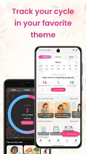 Femininity – Period tracker ডাউনলোড করুন – পিরিয়ড ও স্বাস্থ্য ট্র্যাকার - Screenshot 1