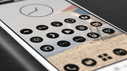 Dark Void – Black Circle Icons ডাউনলোড করুন – সেরা মিনিমালিস্ট আইকন প্যাক - Screenshot 6