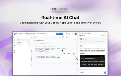 Google Apps Script Copilot ডাউনলোড করুন – AI কোডিং অ্যাসিস্ট্যান্ট - Screenshot 2