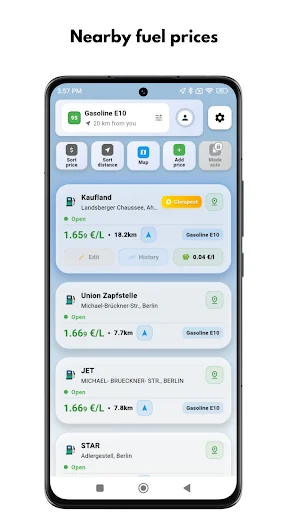 tankoApp ডাউনলোড করুন – আপনার কাছাকাছি জ্বালানির দাম জানুন - Screenshot 1