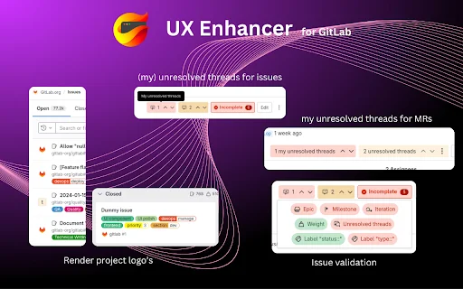 UX Enhancer for GitLab ডাউনলোড করুন – প্রোডাক্টিভিটি বাড়ান - Screenshot 3