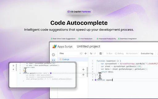 Google Apps Script Copilot ডাউনলোড করুন – AI কোডিং অ্যাসিস্ট্যান্ট - Screenshot 4