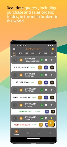 Cryptocoin Alerts ডাউনলোড করুন – ক্রিপ্টোকারেন্সি প্রাইস অ্যালার্ট - Screenshot 1