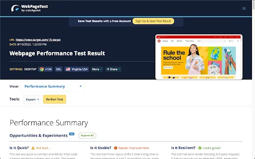 WebPageTest Recorder ডাউনলোড করুন – ওয়েব পারফরম্যান্স টেস্টিং - Screenshot 3