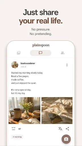 Plainspoon ডাউনলোড করুন – বাস্তব জীবনের শান্ত সোশ্যাল নেটওয়ার্ক - Screenshot 3