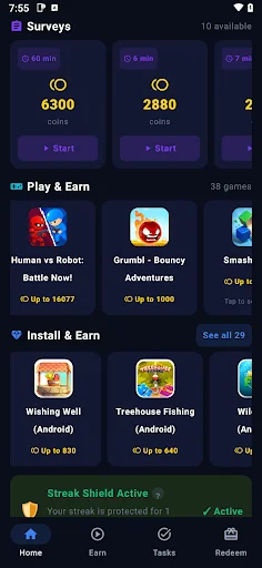 RewardBox ডাউনলোড করুন – ঘরে বসে ভিডিও, গেম ও সার্ভে থেকে আয় করুন - Screenshot 2