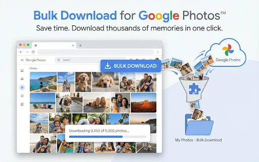 Google Photos Downloader: ব্যাচ ডাউনলোড করুন এক ক্লিকে - Screenshot 1