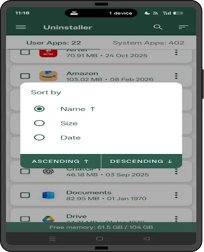 Uninstall Apps – App Remover ডাউনলোড করুন – দ্রুত অ্যাপ আনইনস্টল - Screenshot 17