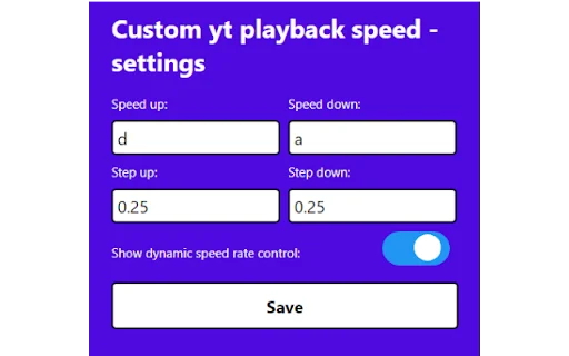 Custom Youtube Playback Speed – ইউটিউব ভিডিও স্পিড কন্ট্রোলার ডাউনলোড - Screenshot 3