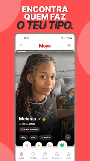 Moyo ডাউনলোড করুন: মোজাম্বিকের জন্য সেরা ডেটিং ও চ্যাট অ্যাপ - Screenshot 1