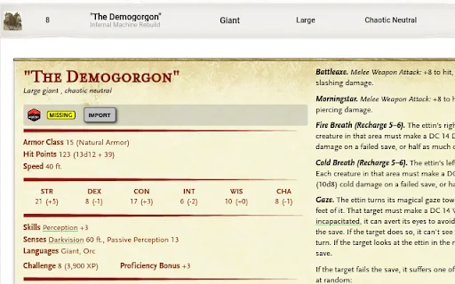 VTTA.io D&D Beyond Integration ডাউনলোড করুন – সেরা D&D টুল - Screenshot 1