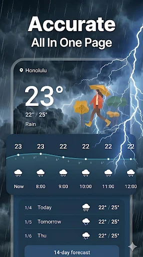 Live Weather & Weather Radar ডাউনলোড করুন – নির্ভুল আবহাওয়া পূর্বাভাস - Screenshot 1