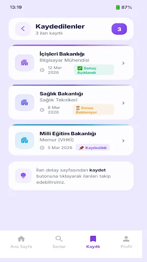 ATAMA BİLDİRİM PROGRAMI ডাউনলোড করুন – সরকারি চাকরির বিজ্ঞপ্তি - Screenshot 5