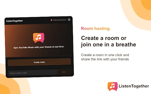 ListenTogether for YouTube Music ডাউনলোড করুন – বন্ধুদের সাথে গান শুনুন - Screenshot 1
