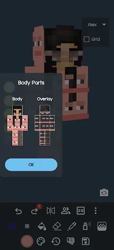 Minecraft-এর জন্য 3D Skin Editor ডাউনলোড করুন – সেরা মোবাইল স্কিন এডিটর - Screenshot 6