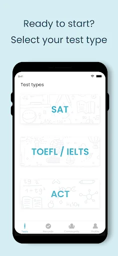 Test Me! – SAT, TOEFL & GRE প্রস্তুতির সেরা অ্যাপ ডাউনলোড করুন - Screenshot 1