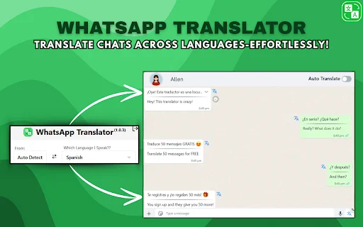 WhatsApp Web Translator ডাউনলোড করুন – দ্রুত অনুবাদ করুন - Screenshot 1