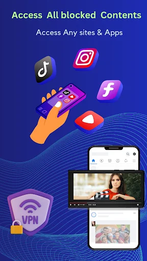 VPN Proxy Unblock Websites ডাউনলোড করুন – দ্রুত এবং নিরাপদ ব্রাউজিং - Screenshot 3