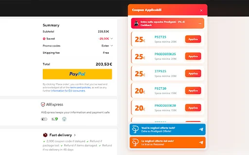 Aliexpress Prodigeek Coupons ডাউনলোড করুন – সেরা ডিসকাউন্ট পান - Screenshot 1
