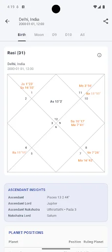 Vedic Chart: Horoscope, Kundli ডাউনলোড করুন – নিখুঁত রাশিফল ও জ্যোতিষশাস্ত্র - Screenshot 1