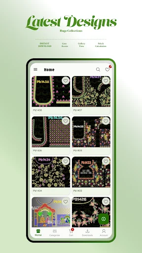 PB Embroidery Designs ডাউনলোড করুন – সেরা এমব্রয়ডারি ডিজাইন কালেকশন - Screenshot 1