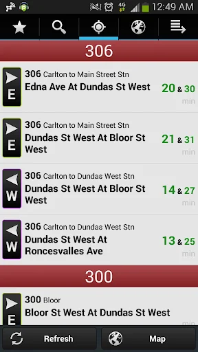 Transit Now Toronto ডাউনলোড করুন – TTC বাসের সময়সূচী - Screenshot 2