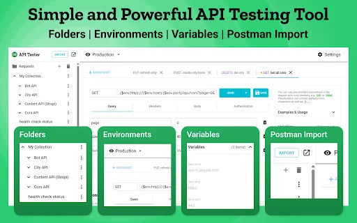 API Tester ডাউনলোড করুন – দ্রুত এবং সহজ REST API টেস্টিং টুল - Screenshot 1