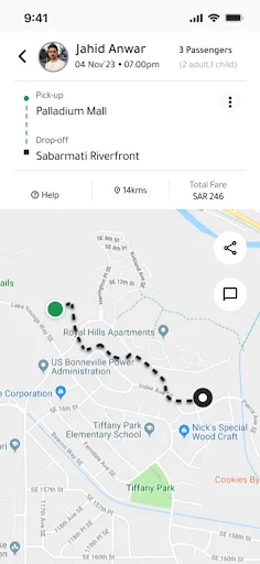 Suber ডাউনলোড করুন – সেরা ডোর-টু-ডোর ল্যান্ড ট্রাভেল শেয়ারিং অ্যাপ - Screenshot 5