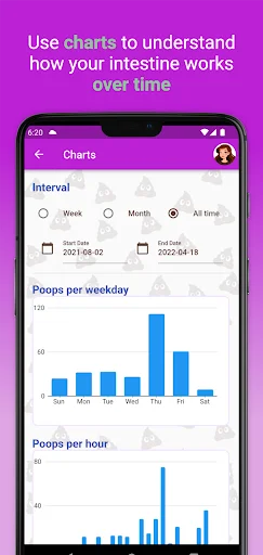 Happy Poop ডাউনলোড করুন – অন্ত্রের স্বাস্থ্যের সহজ ট্র্যাকার - Screenshot 5
