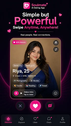 Soulmate – AI Dating App ডাউনলোড করুন – সেরা এআই ম্যাচমেকিং - Screenshot 3