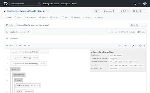 UiPath XAML support in GitHub ডাউনলোড করুন – XAML ফাইল ভিউয়ার - Screenshot 1