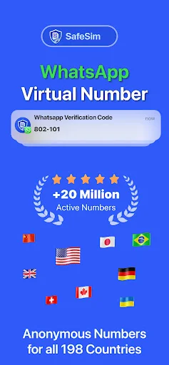 SafeSim ডাউনলোড করুন – ভার্চুয়াল নম্বর ও SMS ভেরিফিকেশন - Screenshot 3