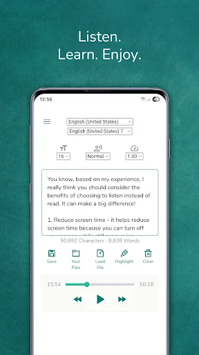 Text Reader – Text to Voice ডাউনলোড করুন – সেরা ফ্রি স্পিচ অ্যাপ - Screenshot 1
