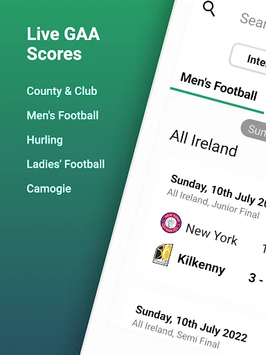 Score Beo ডাউনলোড করুন – GAA, LGFA ও Camogie লাইভ স্কোর আপডেট - Screenshot 5
