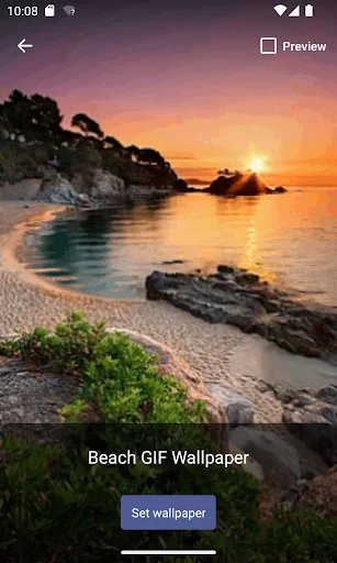 Beach GIF Wallpaper ডাউনলোড করুন – সমুদ্রের ঢেউয়ের লাইভ ওয়ালপেপার - Screenshot 2