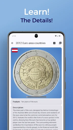 Euro Coins অ্যাপ ডাউনলোড করুন – আপনার ইউরো কয়েন সংগ্রহ ট্র্যাক করুন - Screenshot 4