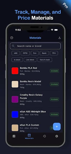 3D Print Cost Calculator ডাউনলোড করুন – সেরা খরচ নির্ণয়কারী অ্যাপ - Screenshot 5