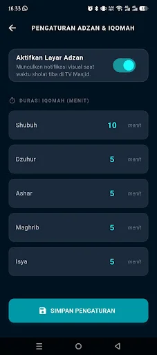 Jam Masjid Tv dan Rumah Islam ডাউনলোড করুন – নামাজের সময়সূচী - Screenshot 2