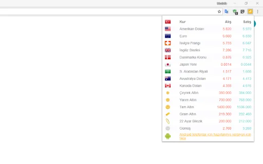 Döviz ve Altın Kurları ডাউনলোড করুন – লাইভ রেট দেখুন - Screenshot 3