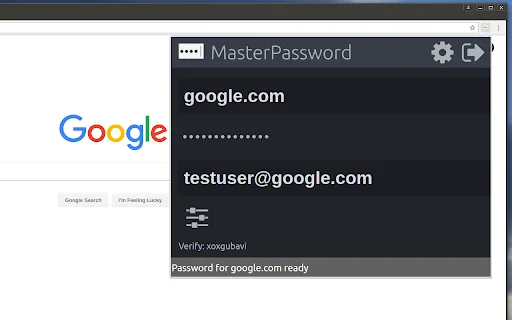 MasterPassword for Chrome ডাউনলোড করুন – সেরা নিরাপদ পাসওয়ার্ড ম্যানেজার - Screenshot 1
