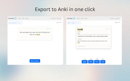 Anki Dictionary ডাউনলোড করুন – দ্রুত Anki ফ্ল্যাশকার্ড তৈরি করুন - Screenshot 2