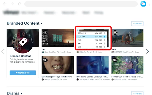 VimUp Video Downloader ডাউনলোড করুন – Vimeo ভিডিও সেভার - Screenshot 2
