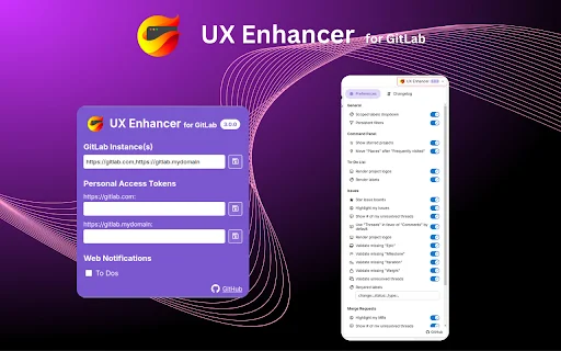 UX Enhancer for GitLab ডাউনলোড করুন – প্রোডাক্টিভিটি বাড়ান - Screenshot 1