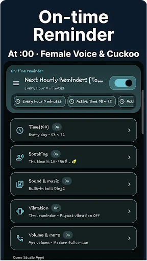 Hourly Reminder – Mid Alarm ডাউনলোড করুন – সময়মতো অ্যালার্ম পান - Screenshot 1