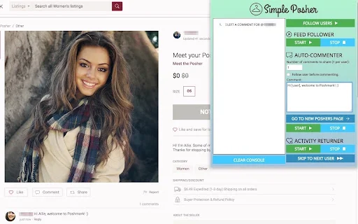 Simple Posher ডাউনলোড করুন – Poshmark অটোমেশন টুল - Screenshot 3