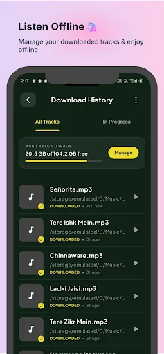 SpotSaver: Music Downloader ডাউনলোড করুন – অডিও অফলাইনে শুনুন - Screenshot 4