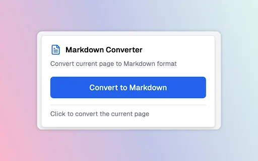 Webpage to Markdown ডাউনলোড করুন – এক ক্লিকে ওয়েব পেজ কনভার্ট করুন - Screenshot 2