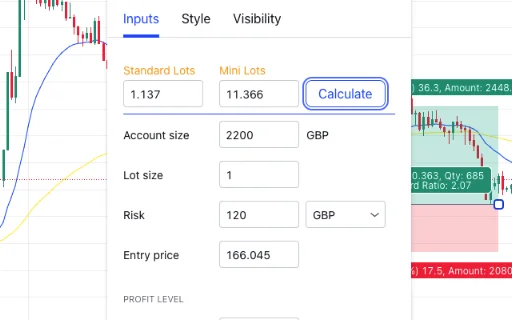 TradingView এর জন্য সেরা Lot Size Calculator ডাউনলোড করুন – দ্রুত এবং নির্ভুল - Screenshot 4