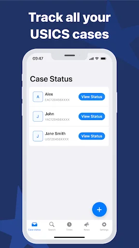 US Immigration Case Tracker ডাউনলোড করুন – USCIS কেস স্ট্যাটাস আপডেট - Screenshot 1